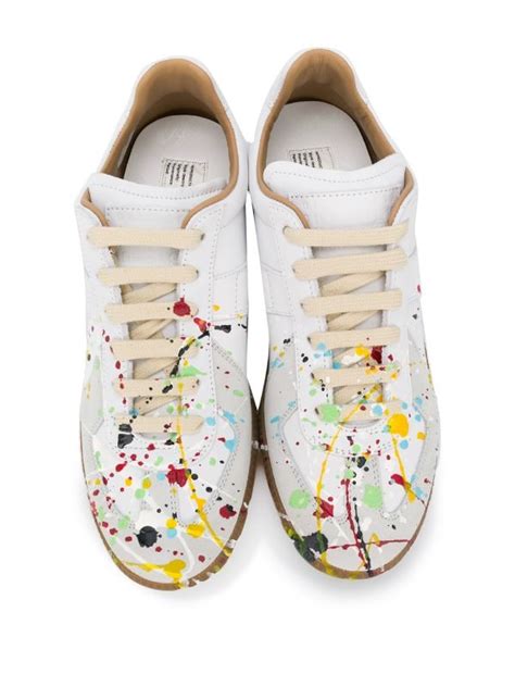 margiela paint shoes|maison margiela red paint splatter.